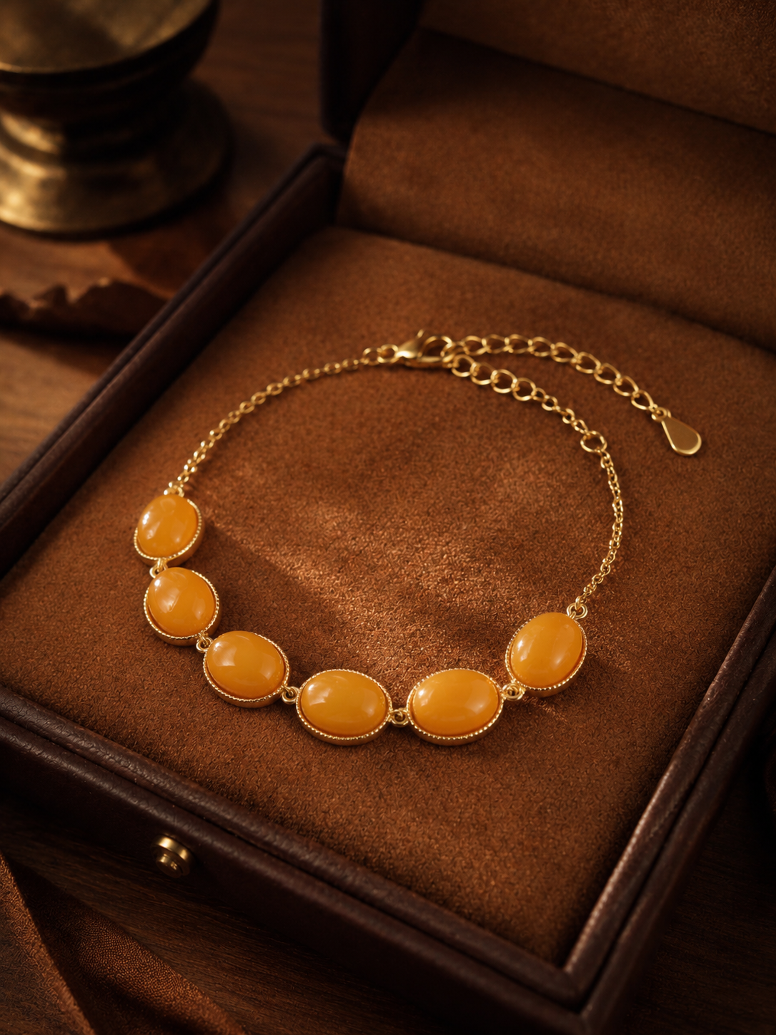 Quintessence Oval Butterscotch Amber Bracelet