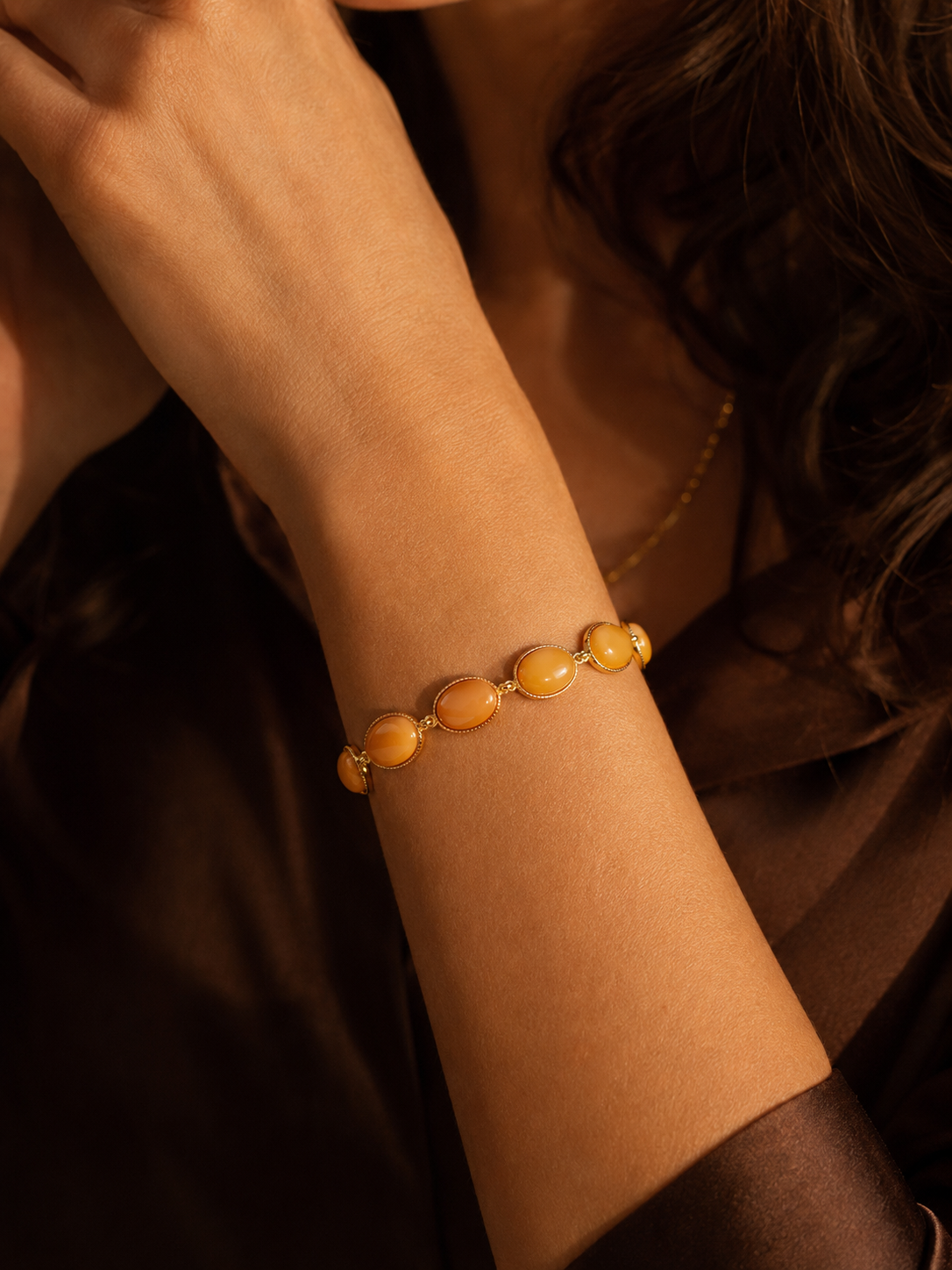 Quintessence Oval Butterscotch Amber Bracelet