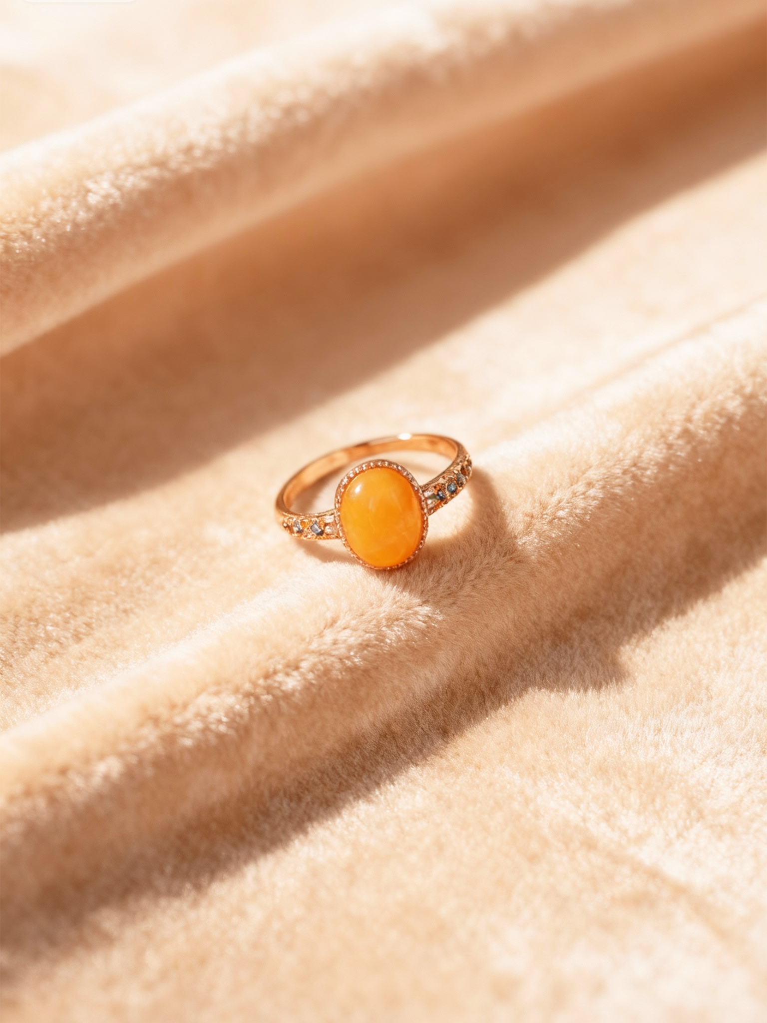 Verdant Vine Butterscotch Amber Ring