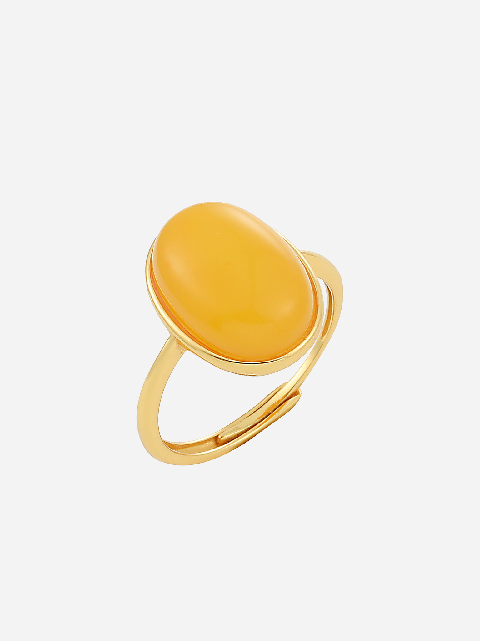 Ethereal Oval Butterscotch Amber Ring