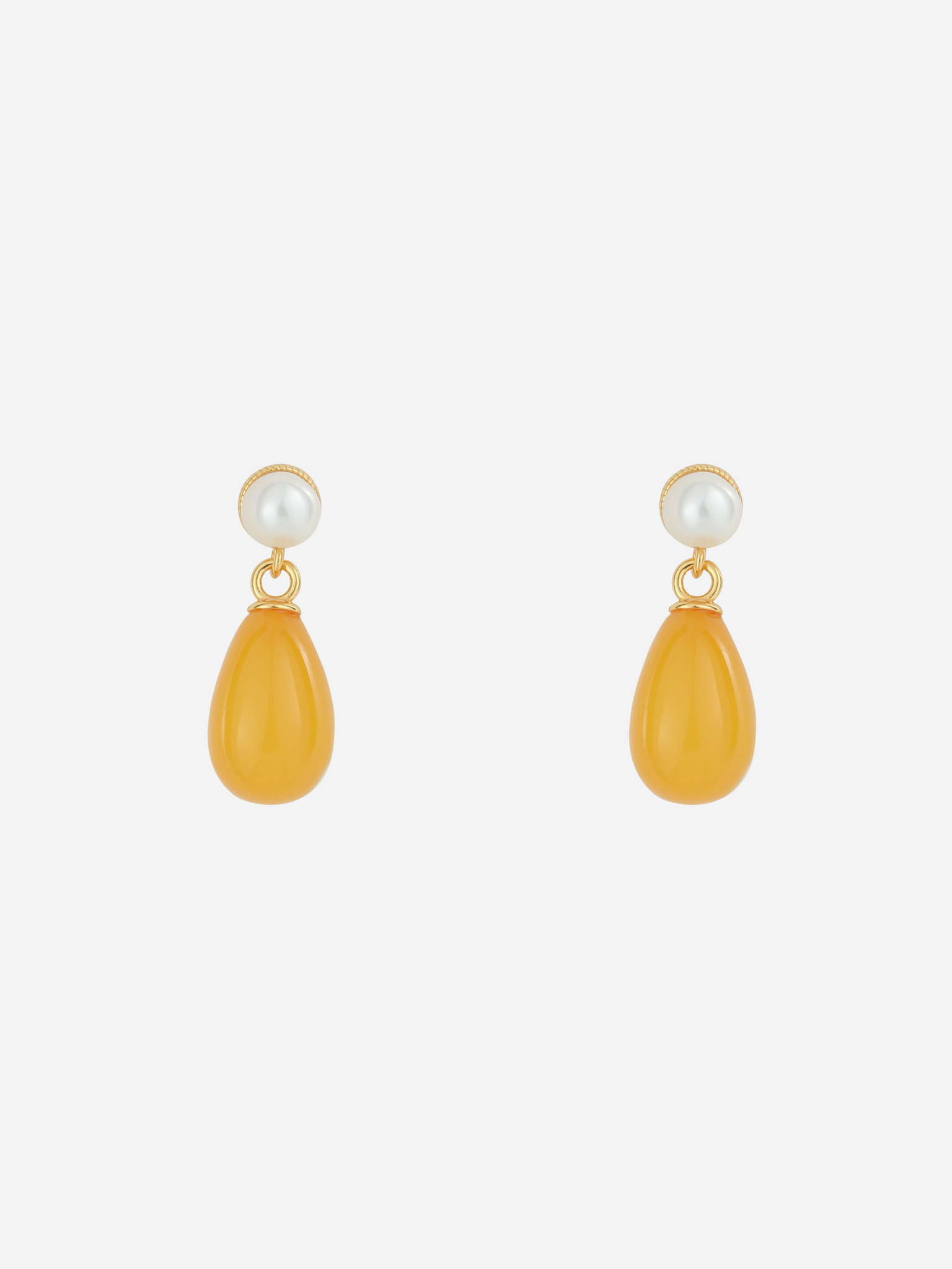 Teardrop Butterscotch Amber Drop Earrings