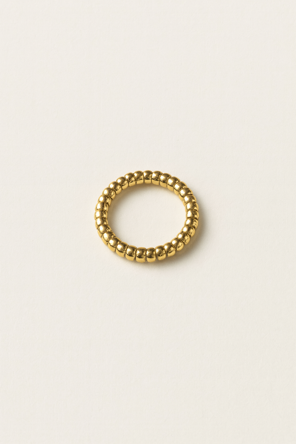Signature Anette Beaded Gold Ring by Caevi – hypoallergenic jewelry
