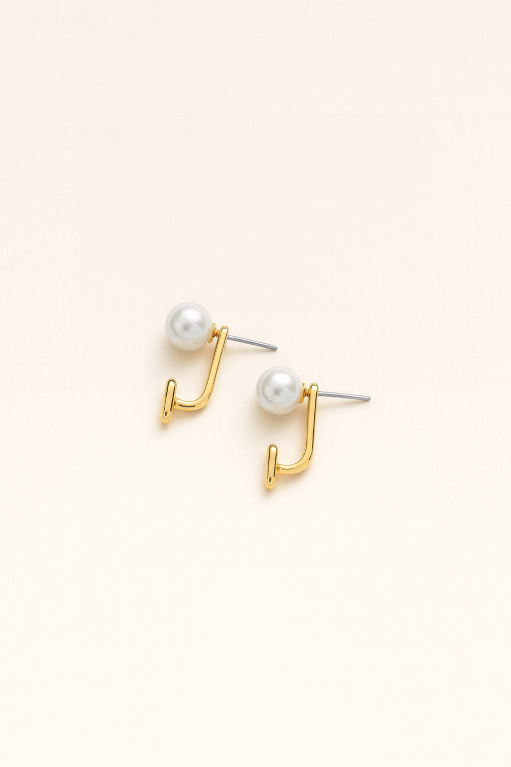 Sleek Celine Pearl Jacket Earrings by Caevi – hypoallergenic jewelry