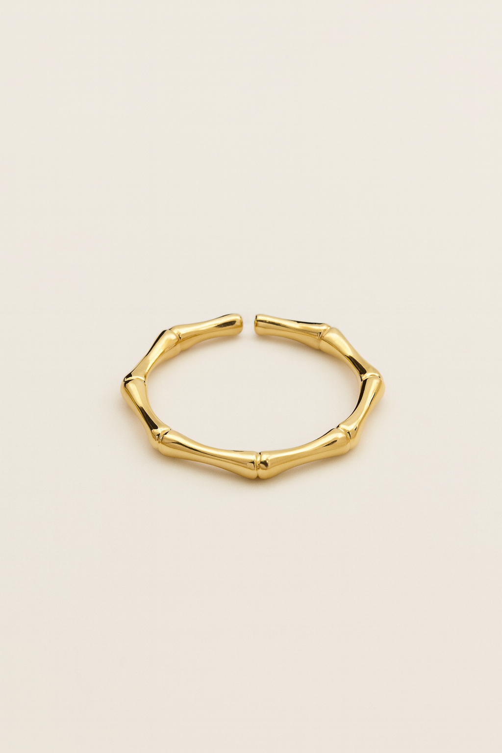 Sleek EDNA BAMBOO GOLD RING by Caevi – hypoallergenic jewelry
