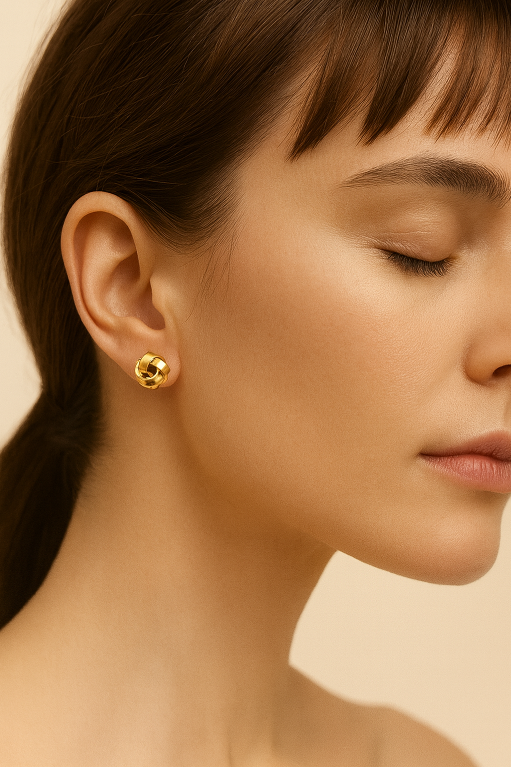 Graceful KALY PETAL EAR STUDS by Caevi – hypoallergenic jewelry