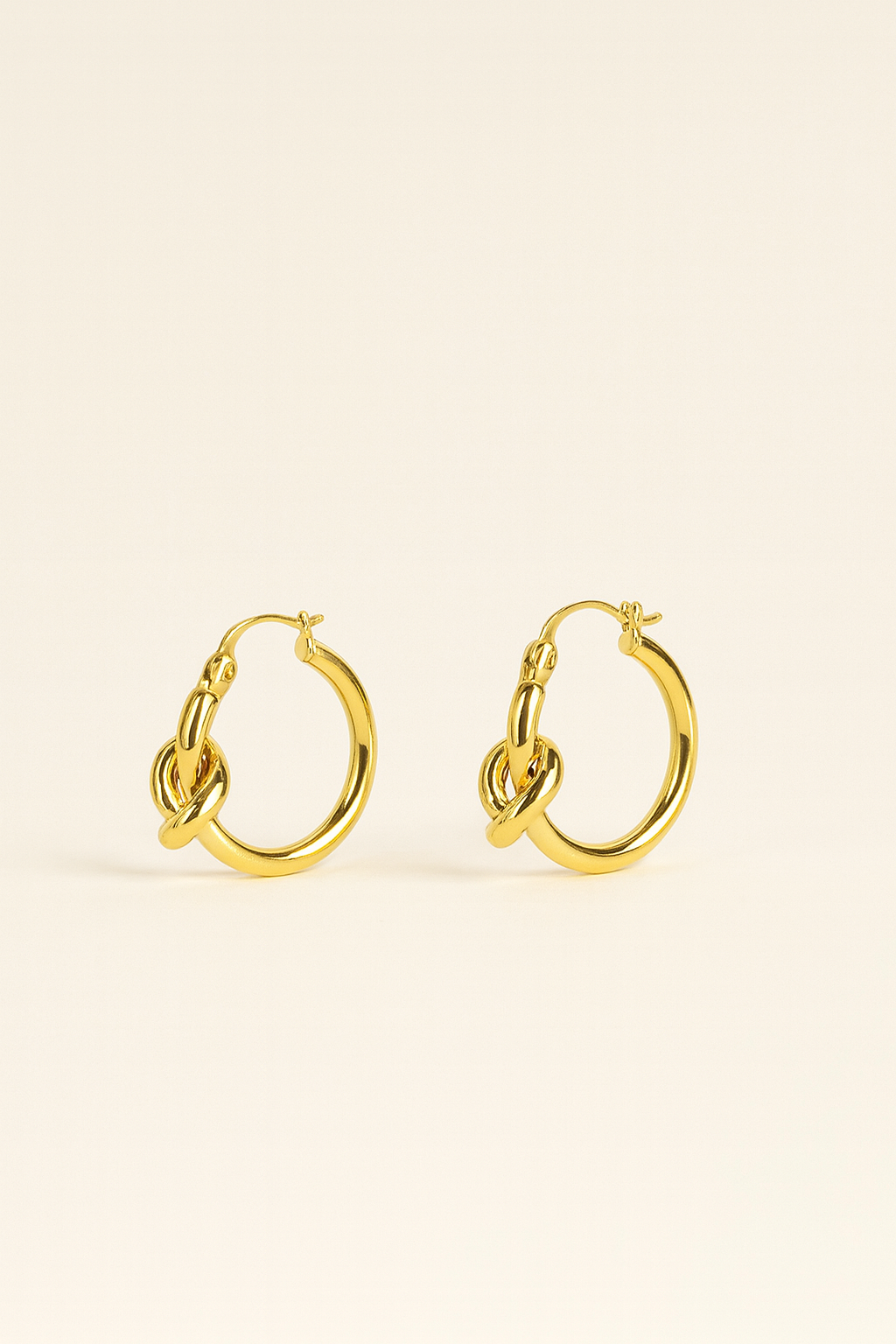 Signature MIA GOLD KNOT EARRINGS by Caevi – hypoallergenic jewelry