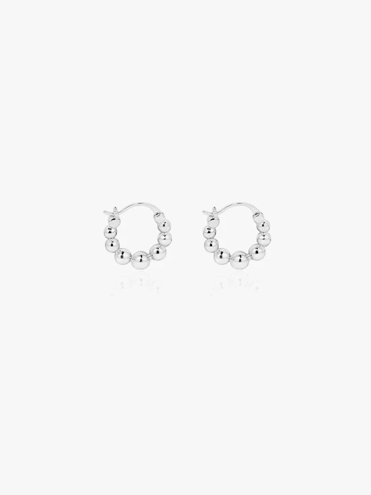 Sleek Selma Beaded Hoops by Caevi – hypoallergenic jewelry