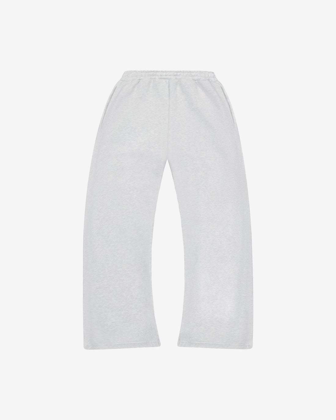 Heavyweight Straight Tracks in Grey – front model view in neutral light marle grey