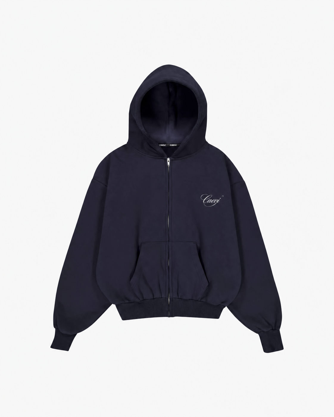 CAEVI Navy Script heavyweight hoodie