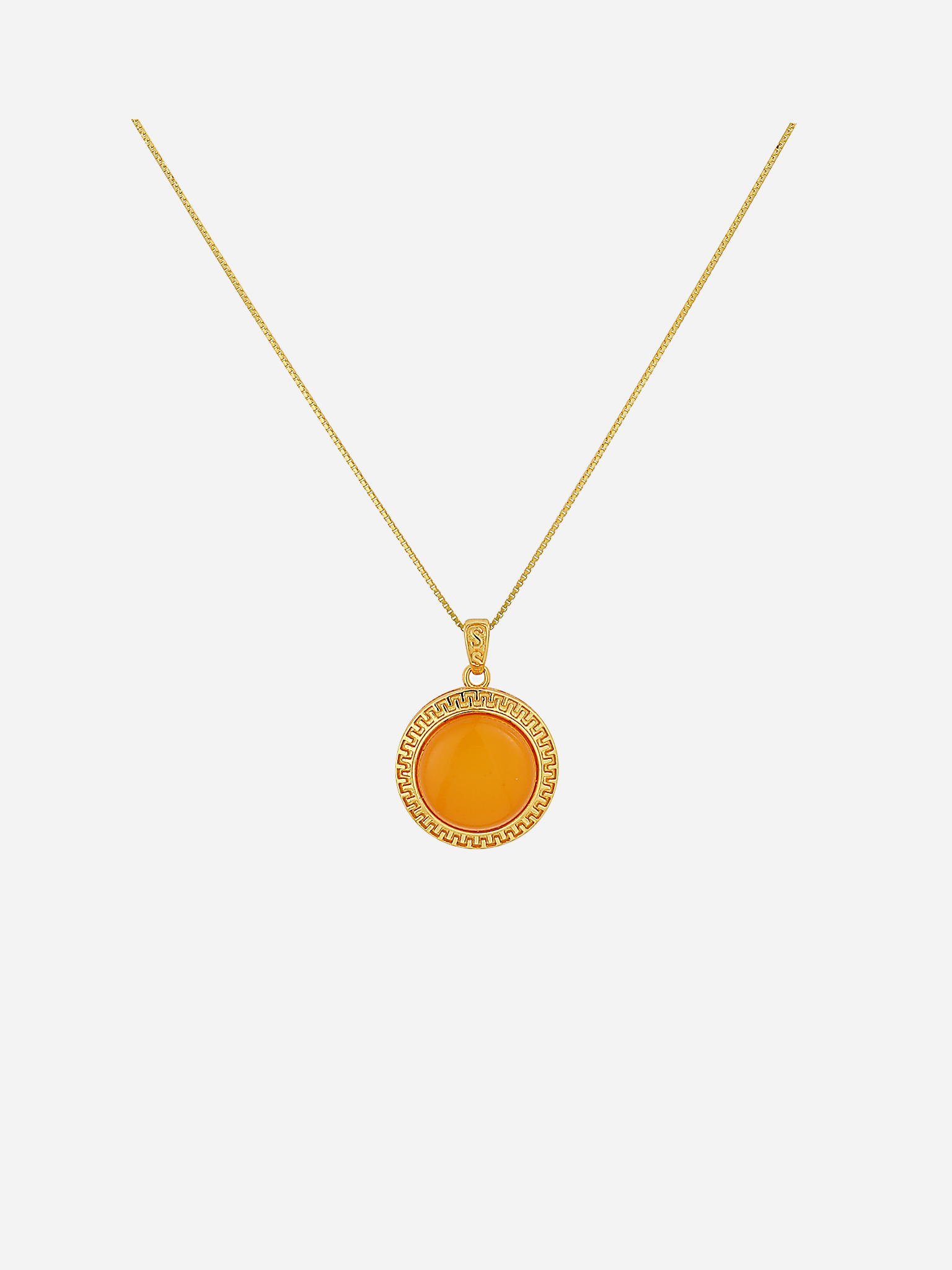 Eternal Meander Butterscotch Amber Necklace