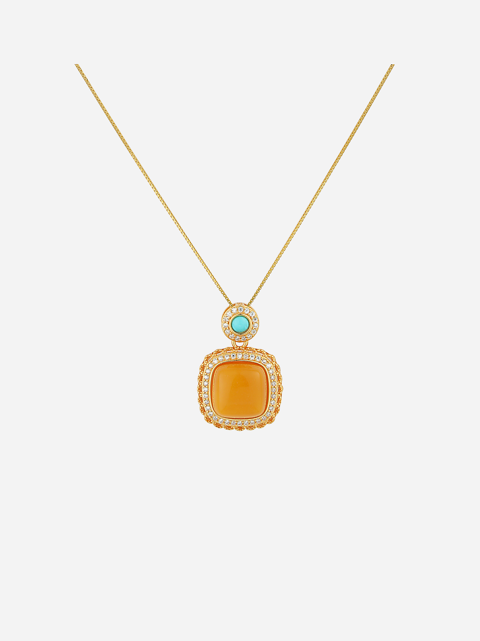 Luminous Filigree Butterscotch Amber Necklace